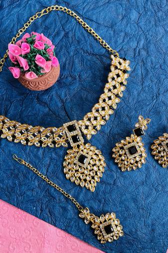 Premium heavy designer function wear necklace set