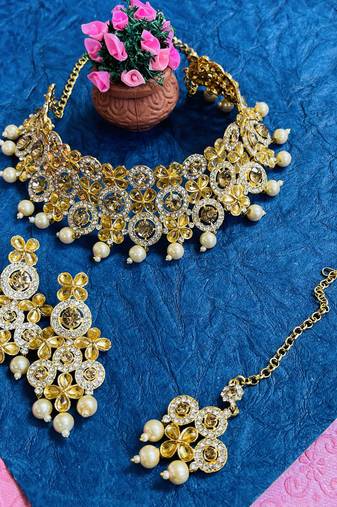 Premium heavy designer function wear necklace set