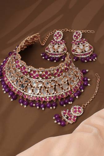Premium heavy designer function wear necklace set