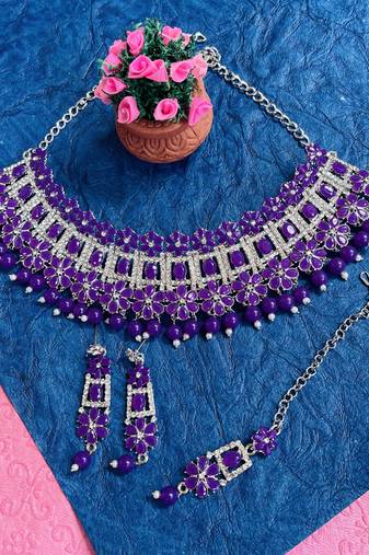 Premium heavy designer function wear necklace set