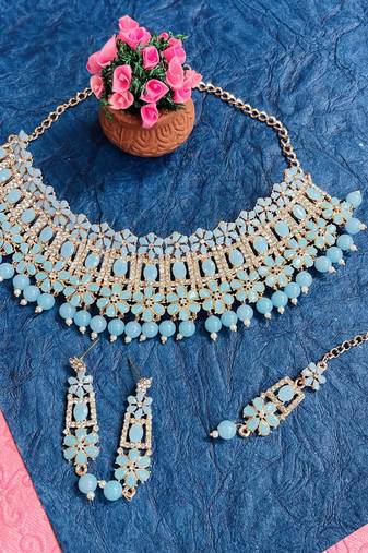Premium heavy designer function wear necklace set