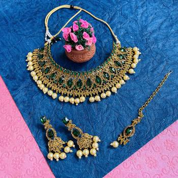Premium heavy designer function wear necklace set 1