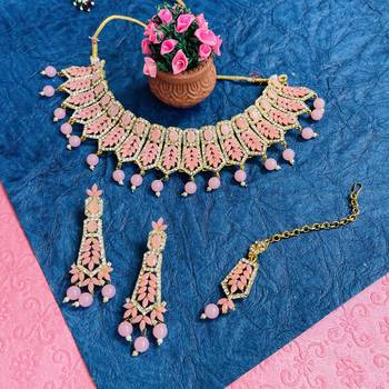 Premium heavy designer function wear necklace set 1