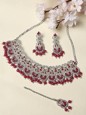 Premium heavy designer function wear necklace set 1