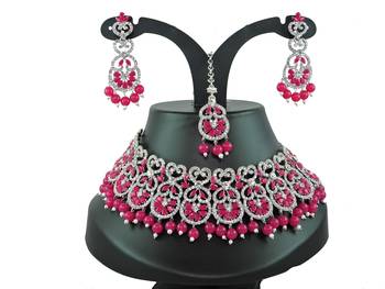 Premium heavy designer function wear necklace set 2