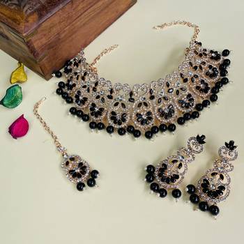 Premium heavy designer function wear necklace set 1