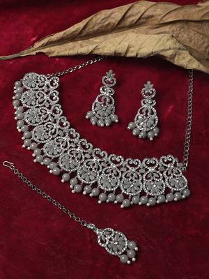 Premium heavy designer function wear necklace set 1