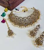 Premium heavy designer function wear necklace set