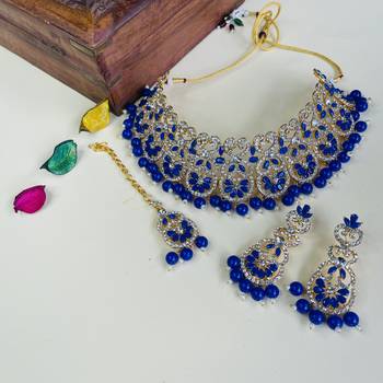 Premium heavy designer function wear necklace set 1
