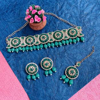 Premium heavy designer function wear necklace set 1
