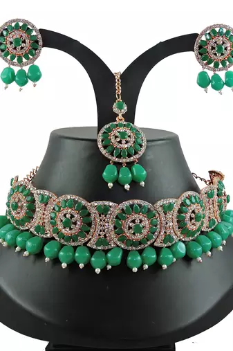 Premium heavy designer function wear necklace set