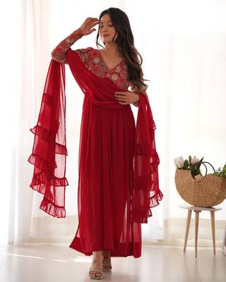 Heavy Designer Festive Wear Anarkali Salwar Suit Collection 1