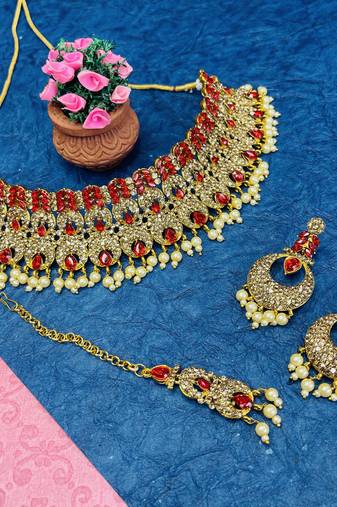 Premium heavy designer function wear necklace set