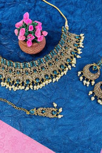 Premium heavy designer function wear necklace set