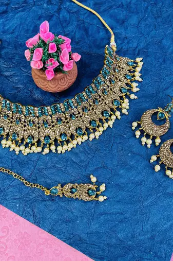 Premium heavy designer function wear necklace set