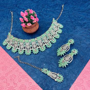 Premium heavy designer function wear necklace set 1