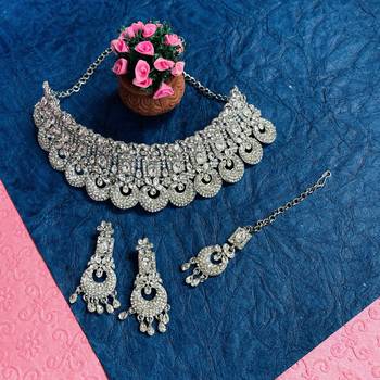 Premium heavy designer function wear necklace set 1