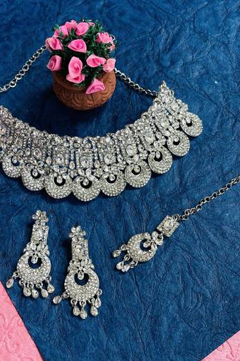 Premium heavy designer function wear necklace set