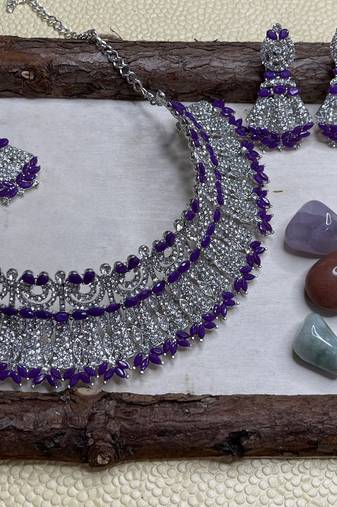 Premium heavy designer function wear necklace set