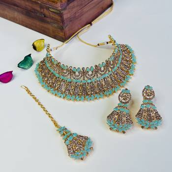Premium heavy designer function wear necklace set 1