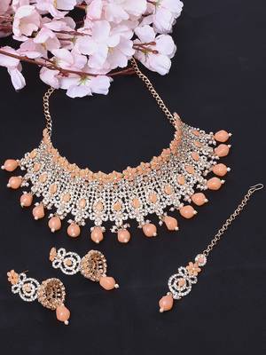 Premium heavy designer function wear necklace set 1