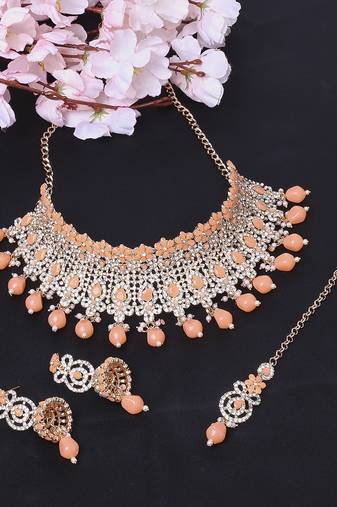 Premium heavy designer function wear necklace set