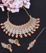 Premium heavy designer function wear necklace set