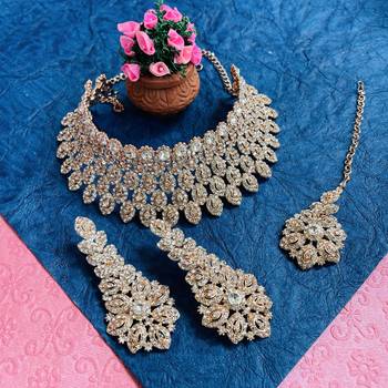 Premium heavy designer function wear necklace set 1