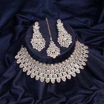 Premium heavy designer function wear necklace set 1