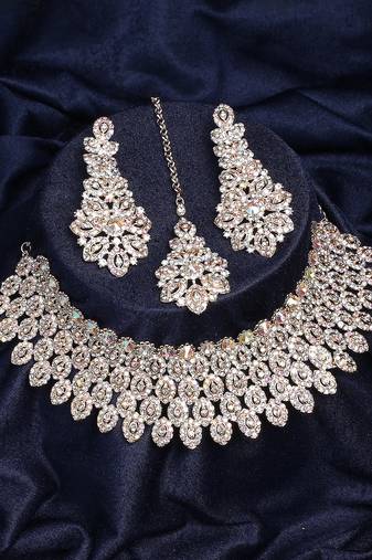 Premium heavy designer function wear necklace set