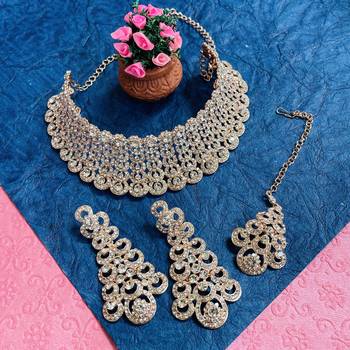 Premium heavy designer function wear necklace set 1