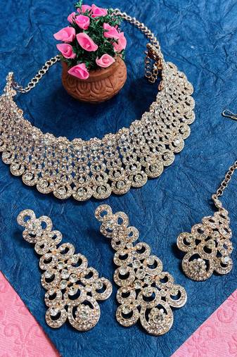 Premium heavy designer function wear necklace set