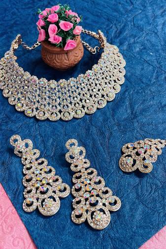 Premium heavy designer function wear necklace set