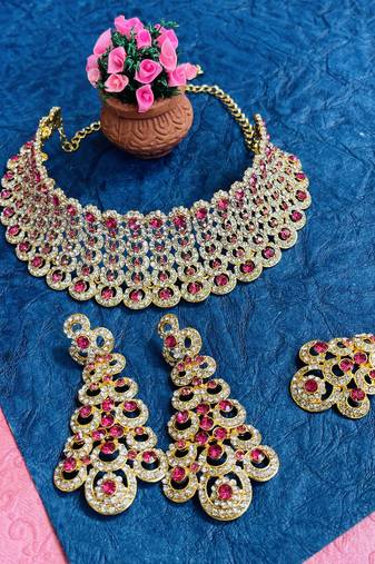 Premium heavy designer function wear necklace set