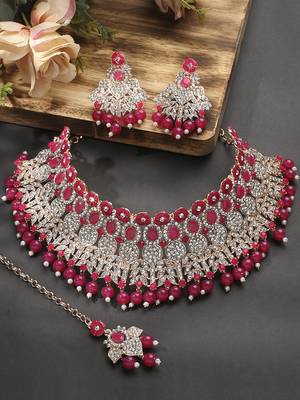 Premium heavy designer function wear necklace set 1