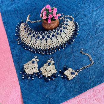 Premium heavy designer function wear necklace set 1