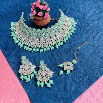 Premium heavy designer function wear necklace set 1