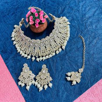 Premium heavy designer function wear necklace set 1