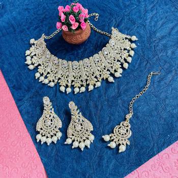 Premium heavy designer function wear necklace set 1
