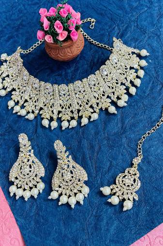 Premium heavy designer function wear necklace set