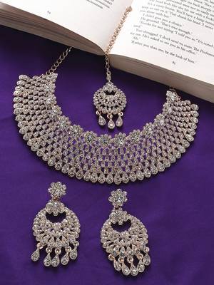 Premium heavy designer function wear necklace set 1