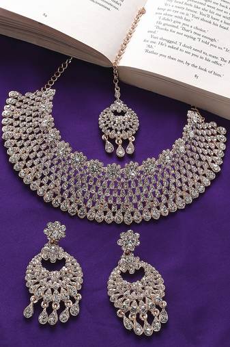 Premium heavy designer function wear necklace set