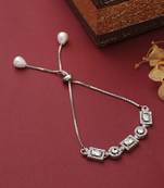 Stylish American Diamond Silver Bracelet