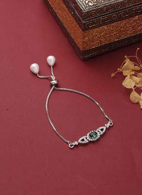 Single Green Stone Bracelet 1