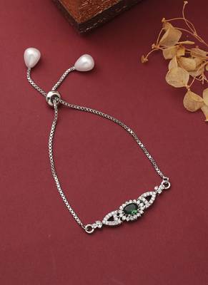 Single Green Stone Bracelet 2
