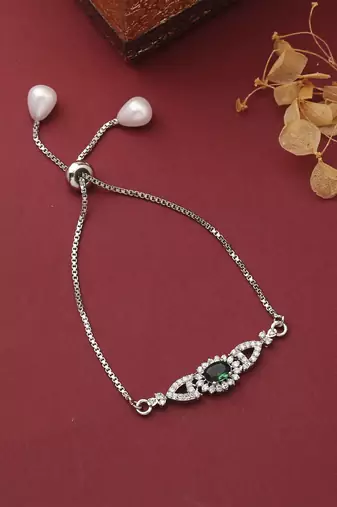 Single Green Stone Bracelet