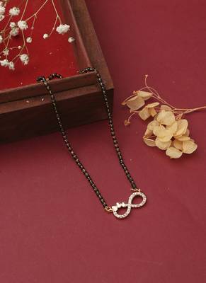 Infinity Stone Black Gold Mangalsutra 1