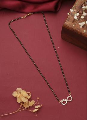 Infinity Stone Black Gold Mangalsutra 3