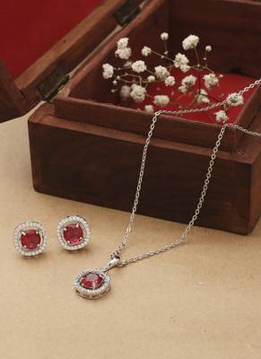 Rose Pink Elegant Pendant Set 2