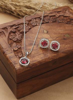 Rose Pink Elegant Pendant Set 1